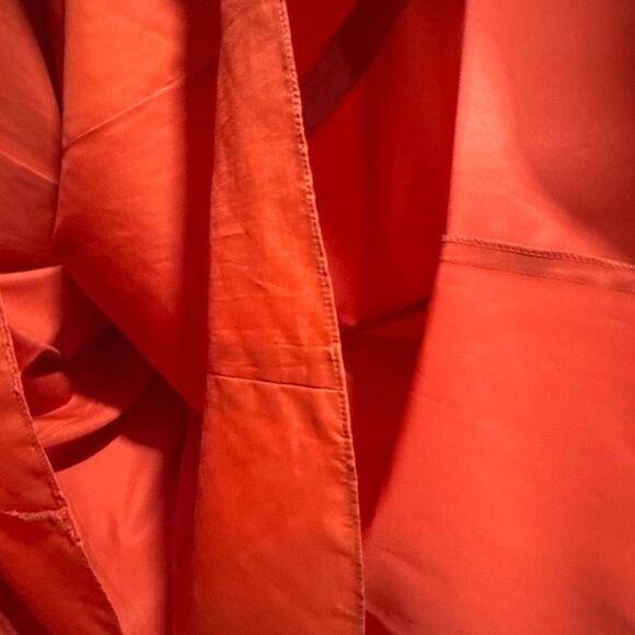 Women's Vintage Long Formal Dress Orange Size 2 Halter Neck Sleeveless Beaded - Picture 10 of 16